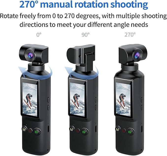 270° Rotatable Anti-Shake Pocket Camera